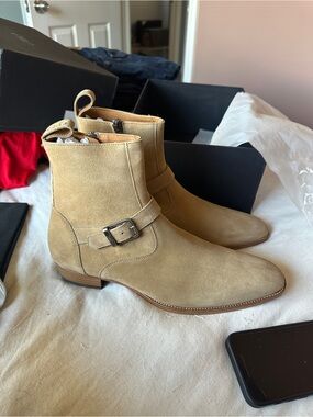 ORO The Madrid Strap Boots in Tan